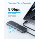 USB-Хаб ANKER 332 USB-C Hub 5-in-1, PD in 100W, 4K HDMI, 2xUSB-A, USB-C 5Gbps