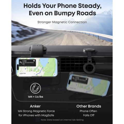 Магнітний автотримач Anker Nano FlexMag 360° Magnetic Car Mount for iPhone (Black)