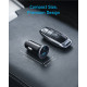 Автомобільний зарядний пристрій Anker 323 PowerDrive 52.5W, 1×USB-C + 1×USB-A, PIQ 3.0 (Black)