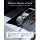 Автомобільний зарядний пристрій Anker Nano Car Charger 75W з висувним кабелем USB-C, подвійний PD заряд, сірий