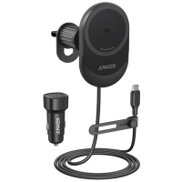 Магнітний автотримач із бездротовою зарядкою Anker MagSafe Wireless Car Charger MagGo 15W Qi2 Charger, 360° Adjustable
