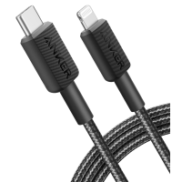 Кабель ANKER 322 USB-C to Lightning Cable MFi 1.8m Nylon (Fast Charging, PD, Black)