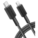 Кабель ANKER 322 USB-C to Lightning Cable MFi 1.8m Nylon (Fast Charging, PD, Black)
