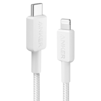 Кабель ANKER 322 USB-C to Lightning Cable MFi 0.9m / 1.8m Nylon (Fast Charging, PD, White)