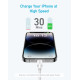 Кабель ANKER 322 USB-C to Lightning Cable MFi 0.9m / 1.8m Nylon (Fast Charging, PD, White)