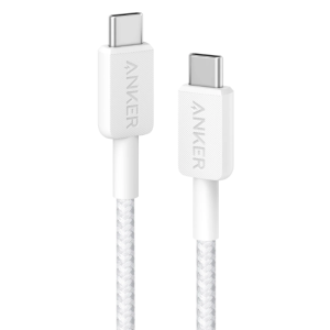Кабель ANKER 322 USB-C to USB-C Nylon 0.9m / 1.8m (White)