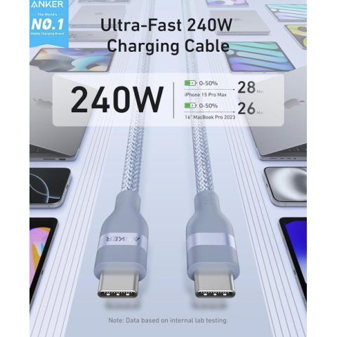 Кабель Anker Nano USB-C Cable 240W 1,8м