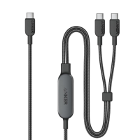 Кабель Anker 2-in-1 USB-C to USB-C Fast Charging Cable 140W 1.2m/1.8m — Black