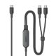 Кабель Anker 2-in-1 USB-C to USB-C Fast Charging Cable 140W 1.2m/1.8m — Black