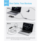 Кабель Anker 2-in-1 USB-C to USB-C Fast Charging Cable 140W 1.2m/1.8m — Black