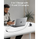 Кабель Anker 2-in-1 USB-C to USB-C Fast Charging Cable 140W 1.2m/1.8m — Black