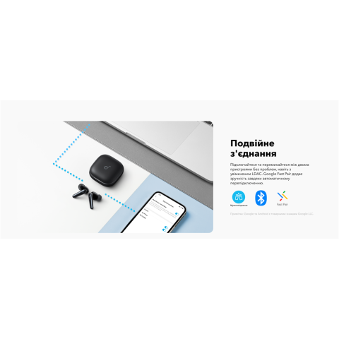 Бездротові навушники ANKER Soundcore Liberty 5 з ANC 3.0, Dolby Audio та LDAC