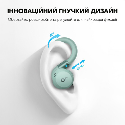 Навушники ANKER Soundcore Sport X20 TWS з ANC, IP68 та гачками для спорту