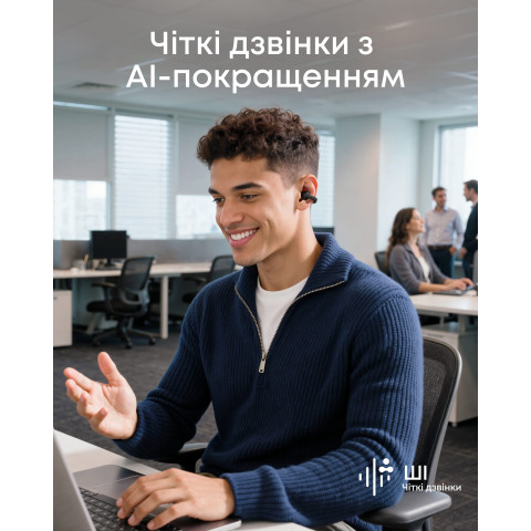 Бездротові open-ear навушники ANKER Soundcore C50i для спорту та бігу з FlexiClip і Bluetooth 6.0