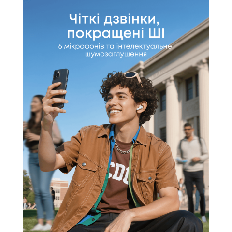 Бездротові навушники ANKER Soundcore R60i NC TWS з адаптивним ANC до 52 дБ, LDAC та AI-перекладом