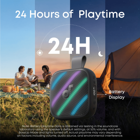 Портативна Bluetooth колонка ANKER SoundCore Boom Go 3i 15W IP68 з BassUp 2.0 та підсвічуванням Black