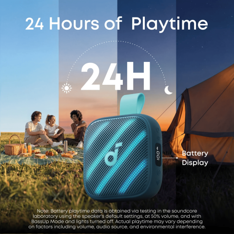 Портативна Bluetooth колонка ANKER SoundCore Boom Go 3i 15W IP68 з BassUp 2.0 та підсвічуванням Blue