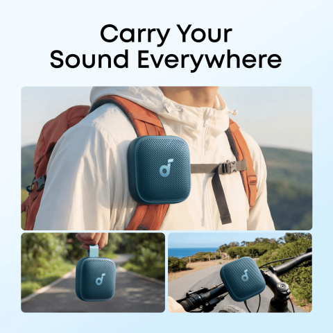 Портативна Bluetooth колонка ANKER SoundCore Boom Go 3i 15W IP68 з BassUp 2.0 та підсвічуванням Blue