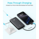 Павербанк Anker Zolo 10000mAh 22.5W з вбудованим USB-C кабелем та LED-індикатором, Black