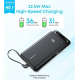 Павербанк Anker Zolo 10000mAh 22.5W з вбудованим USB-C кабелем та LED-індикатором, Black