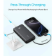 Павербанк Anker Zolo 20000mAh 22.5W з вбудованим USB-C кабелем та LED-індикатором, Black