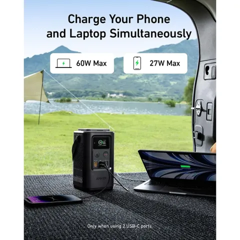 Зовнішній акумулятор з ліхтариком Anker 548 Power Bank (PowerCore Reserve 192Wh) 60000mAh