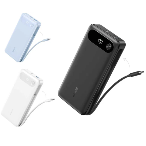 Повербанк Anker 20,000mAh з вбудованим USB-C кабелем 87W