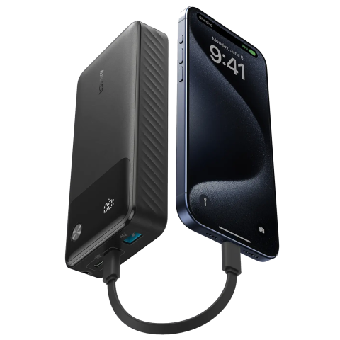 Повербанк ANKER PowerCore 20000mAh 30W PD з дисплеєм та швидкою зарядкою — Black