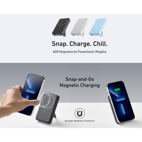 Магнітна батарея з підставкою Anker 633 MagGo 10000mAh 20W USB-C Power Delivery MagSafe