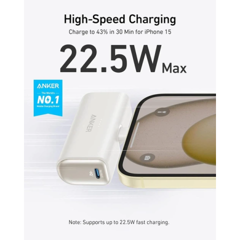 Зовнішній акумулятор (павербанк) Anker Nano 5000mAh 22.5W USB Type-C