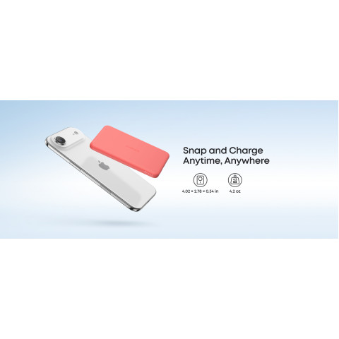 Ультратонкий магнітний павербанк Anker MagGo Power Bank 5000mAh Qi2 15W з USB-C
