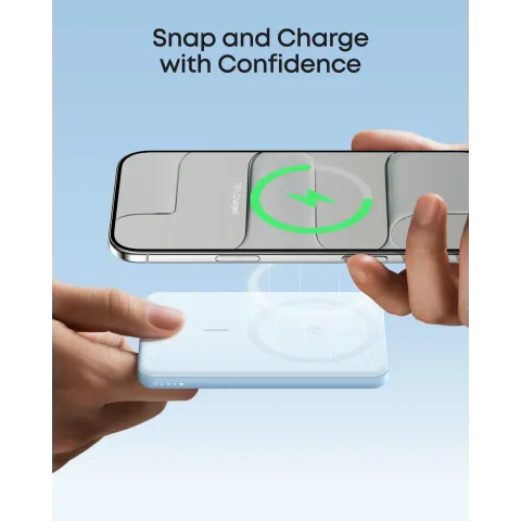 Ультратонкий магнітний павербанк Anker MagGo Power Bank 5000mAh Qi2 15W з USB-C