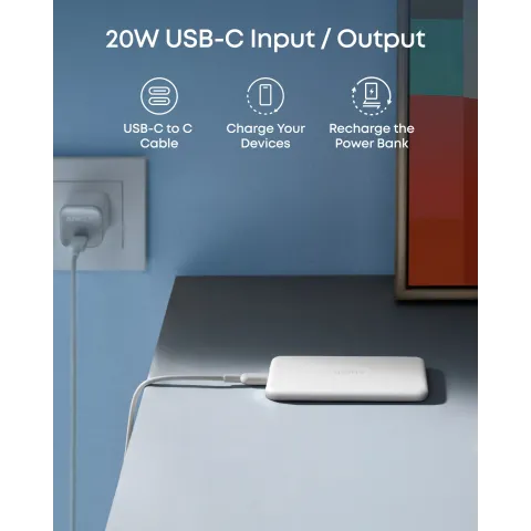Ультратонкий магнітний павербанк Anker MagGo Power Bank 5000mAh Qi2 15W з USB-C