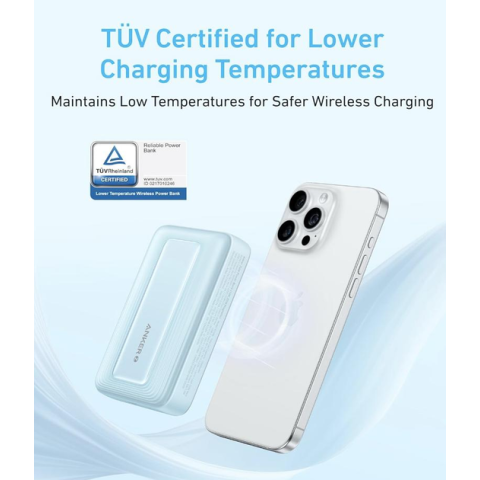 Магнітний повербанк Anker Zolo 10000 mAh (30W, MagSafe, бездротова та дротова зарядка)
