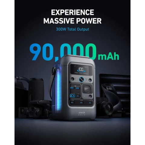 Anker SOLIX C300 DC 288Wh 300W LiFePO₄ портативна електростанція