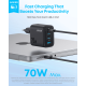 Мережевий зарядний пристрій ANKER Charger 70W 3xUSB-C PD 3.0 + USB-A Black