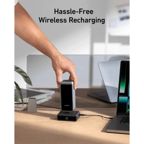 Мережевий зарядний пристрій ANKER Prime Charging Station 100W (2xUSB-C + USB-A + Pogo Pin, GaN, Black)