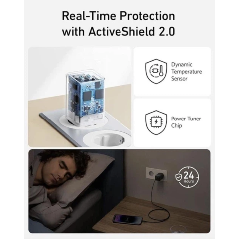Зарядний пристрій ANKER Nano 3 (3rd Gen) Charger 47W (2xUSB-C, ActiveShield 2.0)