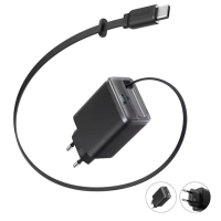 Мережевий зарядний пристрій Anker Nano USB-C 35W Compact Dual-Port Charger with InstaCord Black/White