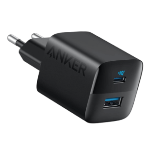 Мережевий зарядний пристрій ANKER PowerPort 323 33W Dual-Port USB-C + USB-A Black
