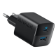 Мережевий зарядний пристрій ANKER PowerPort 323 33W Dual-Port USB-C + USB-A Black
