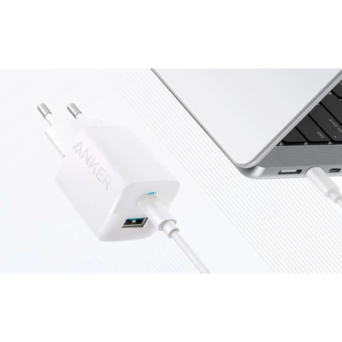 Зарядний пристрій Anker PowerPort 323 33W Dual-Port USB-C Charger (PD + PPS, USB-A, White)