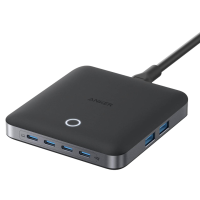 Зарядна станція Anker Nano 130W GaN 6-Port USB-C/USB-A — універсальний настільний зарядний пристрій, Black/White