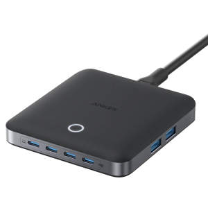 Зарядна станція Anker Nano 130W GaN 6-Port USB-C/USB-A — універсальний настільний зарядний пристрій, Black/White