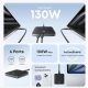 Зарядна станція Anker Nano 130W GaN 6-Port USB-C/USB-A — універсальний настільний зарядний пристрій, Black/White