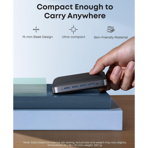 Зарядна станція Anker Nano 130W GaN 6-Port USB-C/USB-A — універсальний настільний зарядний пристрій, Black/White