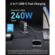 Зарядний пристрій Anker Prime 240W GaN Desktop Charger 4-Port USB-C & USB-A