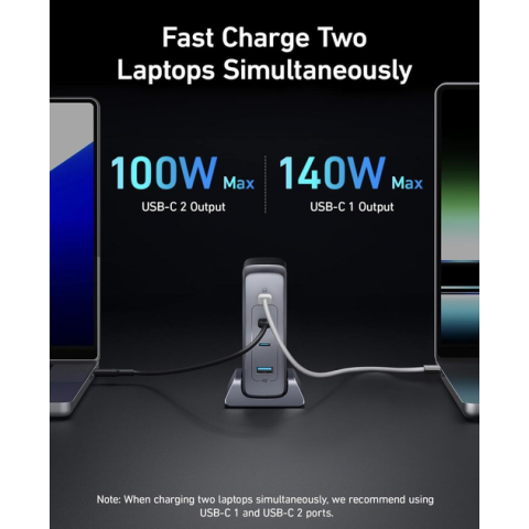 Зарядний пристрій Anker Prime 240W GaN Desktop Charger 4-Port USB-C & USB-A