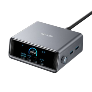 Зарядна станція ANKER Prime Charger 250W (4xUSB-C + 2xUSB-A, GaNPrime, LCD, PowerIQ 4.0, Black)