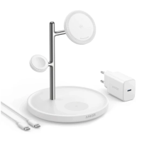 Зарядна док-станція Anker MagGo 3-в-1 Qi2 Stand 15W з блоком живлення 40W
